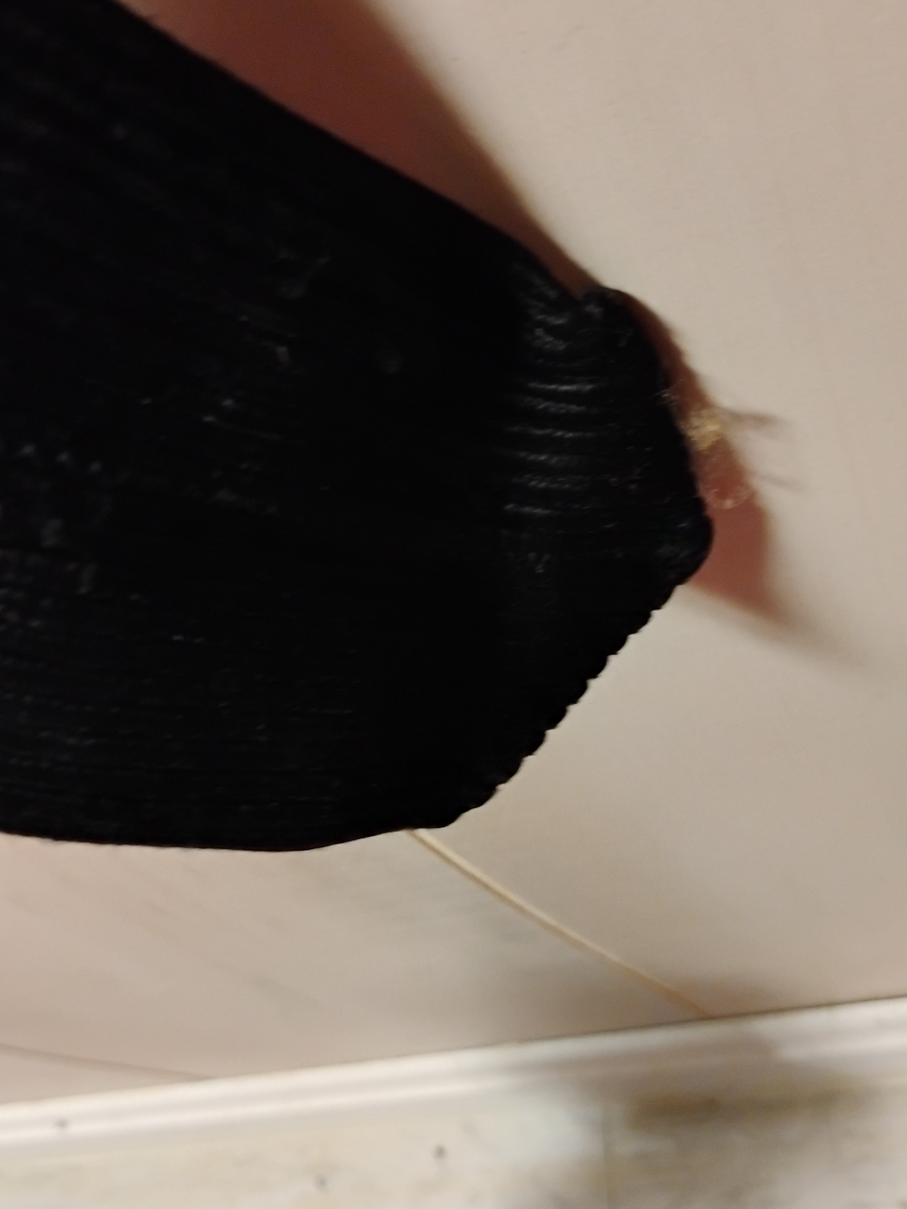 Black Belt Ribbed With Ruffle Edging On One Side 40 Inches Long, 3 Inches Wide - Picture 4 of 8